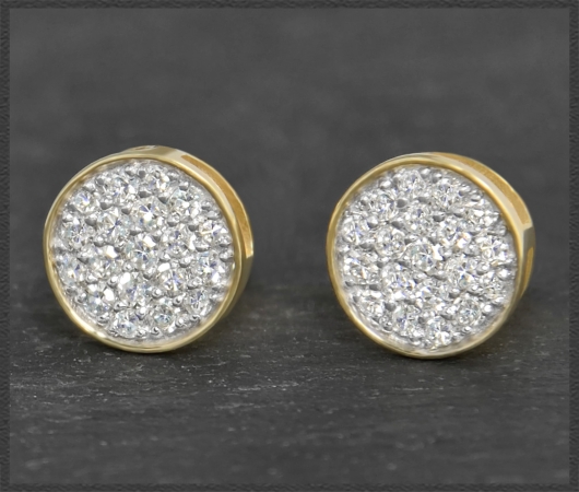 Diamant Ohrstecker 0,40ct; VS - Si, 10K Gold