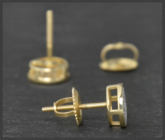 Diamant Ohrstecker 0,40ct; VS - Si, 10K Gold