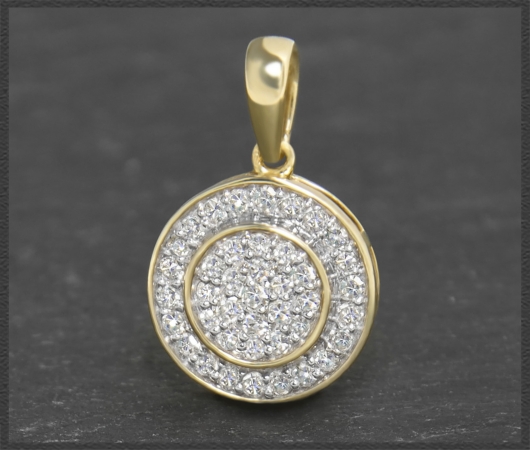 Anhänger mit 0,50ct Diamanten, Gleiter, 10K Gold