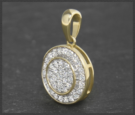 Anhänger mit 0,50ct Diamanten, Gleiter, 10K Gold