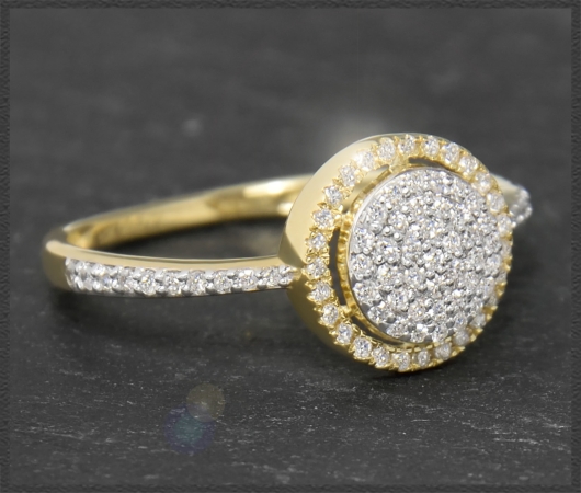 Cocktailring mit 0,45ct Diamanten, 10 Karat