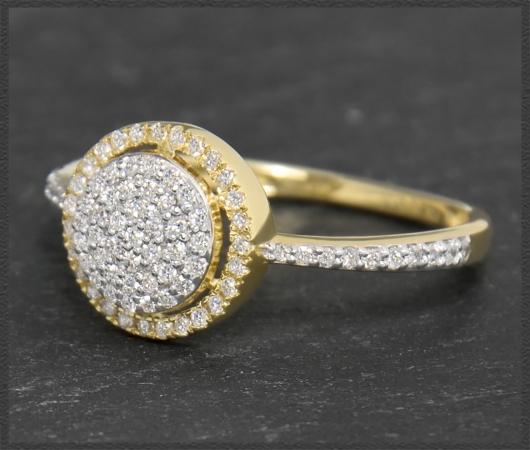 Cocktailring mit 0,45ct Diamanten, 10 Karat