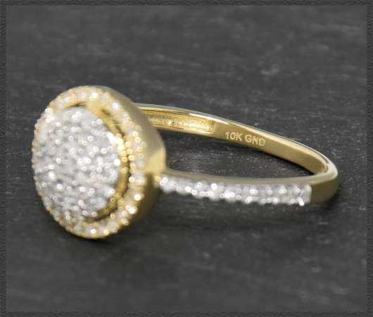Cocktailring mit 0,45ct Diamanten, 10 Karat