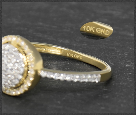 Cocktailring mit 0,45ct Diamanten, 10 Karat