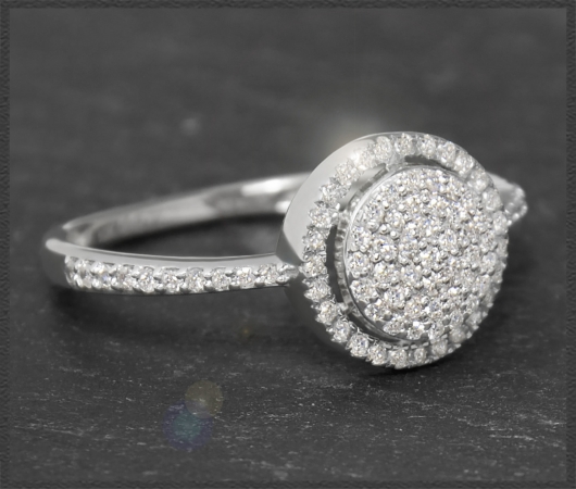 Cocktailring mit 0,45ct Diamanten, 10 Karat