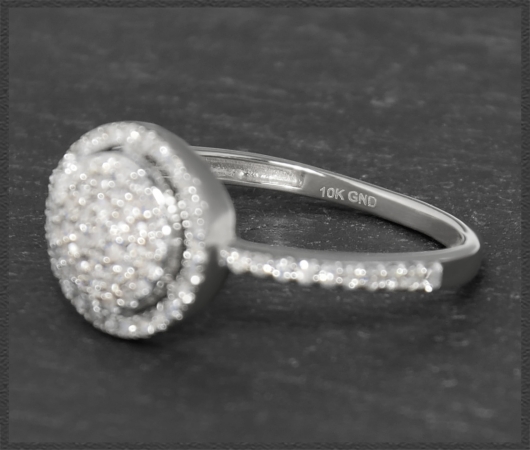 Cocktailring mit 0,45ct Diamanten, 10 Karat