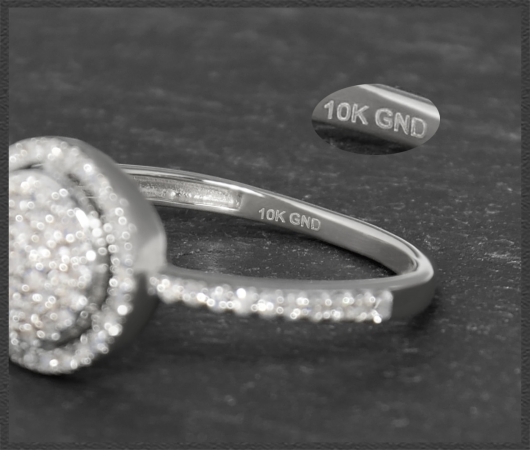 Cocktailring mit 0,45ct Diamanten, 10 Karat