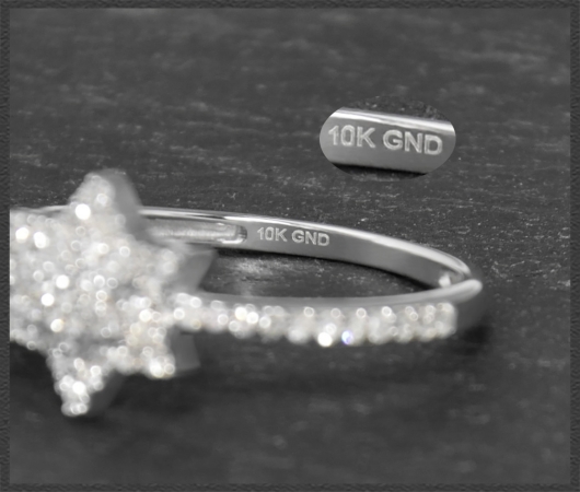 Ring mit 0,40ct Diamanten, Stern Damenring 10K Gold