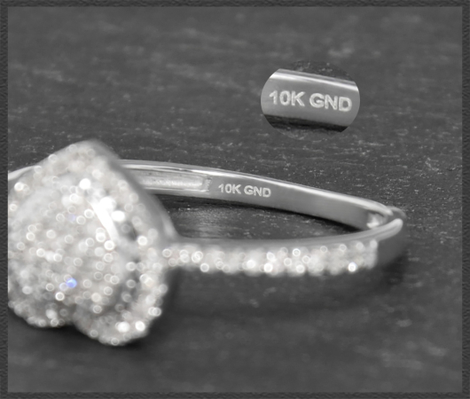 Herz Ring mit 0,45ct Diamanten, 10K Gold