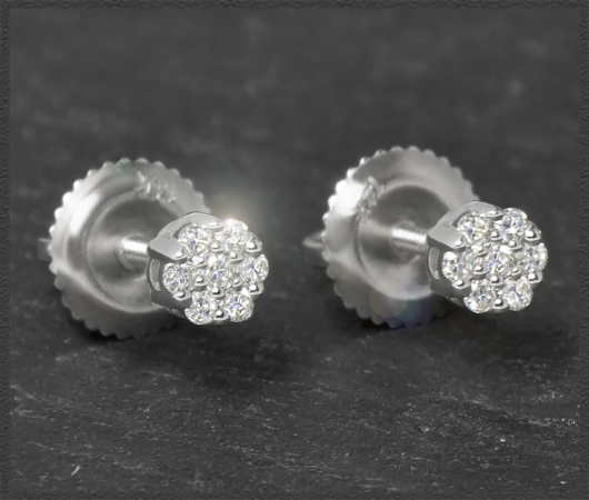 Brillant Ohrstecker mit 0,15ct, 585 Gold
