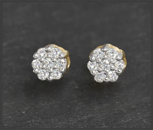 Brillant Ohrstecker mit 0,15ct, 585 Gold