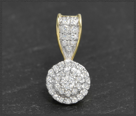 Diamant Anhänger mit 0,30ct, 10 Karat Gold
