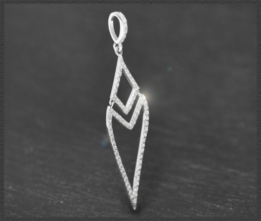 Anhänger mit 0,45ct Diamanten in Si, 585 Gold