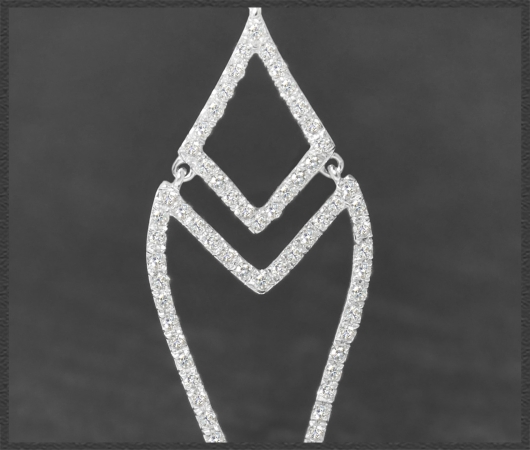 Anhänger mit 0,45ct Diamanten in Si, 585 Gold