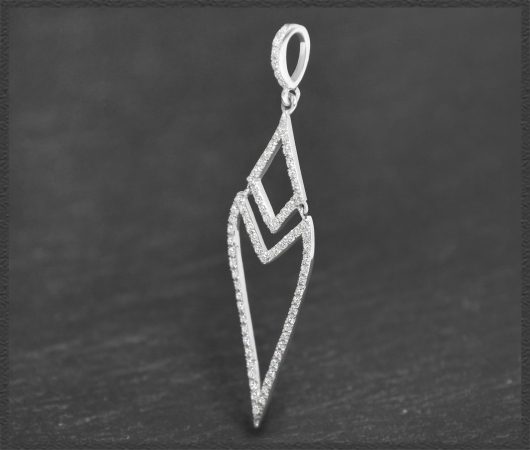 Anhänger mit 0,45ct Diamanten in Si, 585 Gold