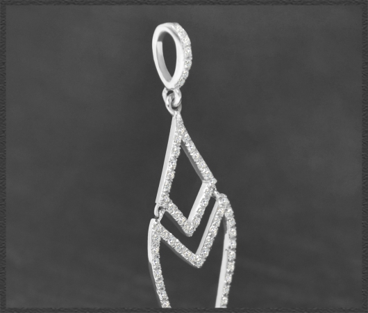 Anhänger mit 0,45ct Diamanten in Si, 585 Gold