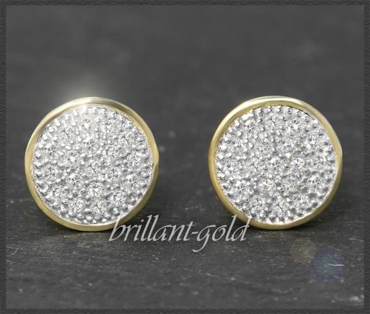 Diamant Ohrstecker mit 0,22ct, Si; 10K Gold