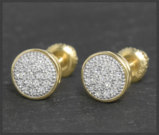 Diamant Ohrstecker mit 0,22ct, Si; 10K Gold