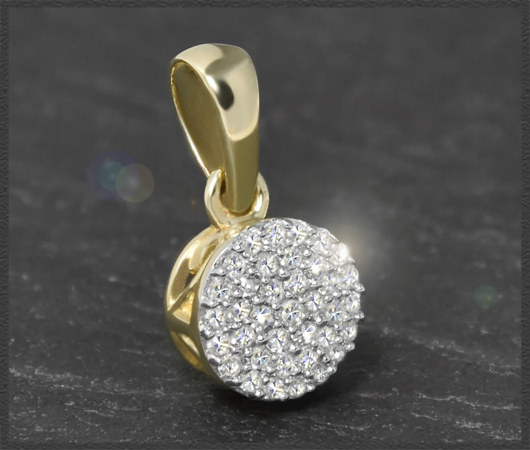 Diamant Anhänger mit 0,20ct, 10 Karat Gold