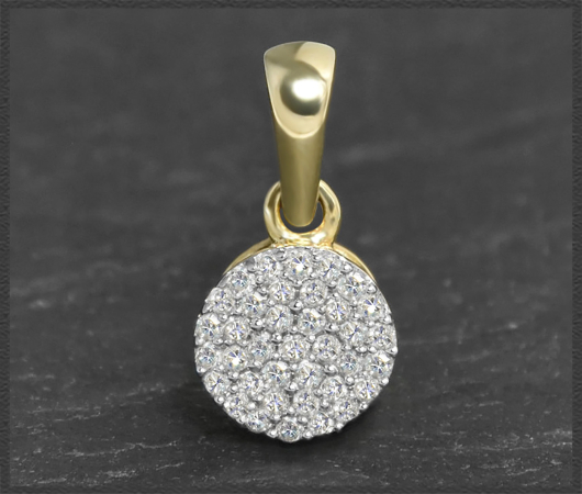 Diamant Anhänger mit 0,20ct, 10 Karat Gold