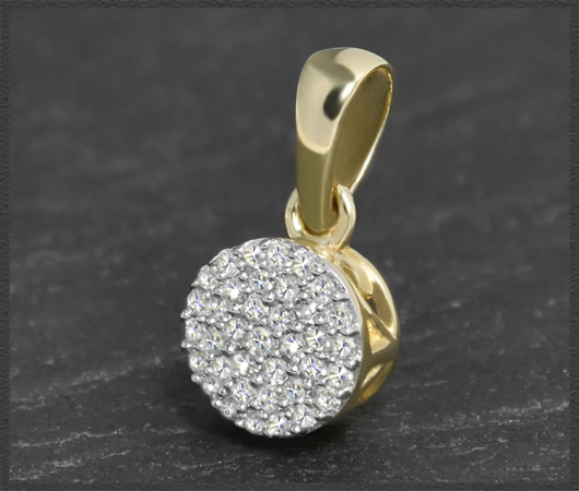 Diamant Anhänger mit 0,20ct, 10 Karat Gold
