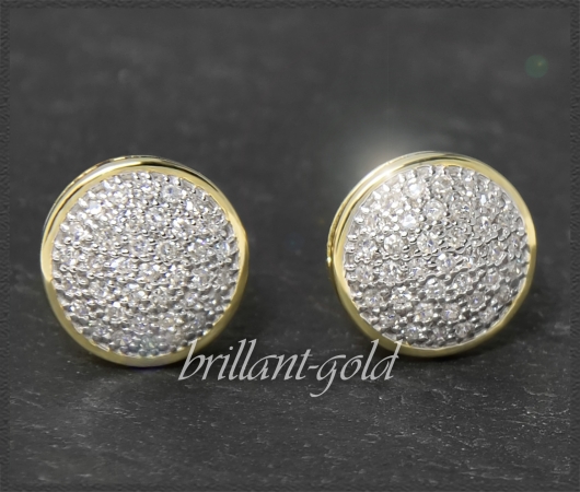 10K Gold Ohrstecker mit 0,45ct Diamanten
