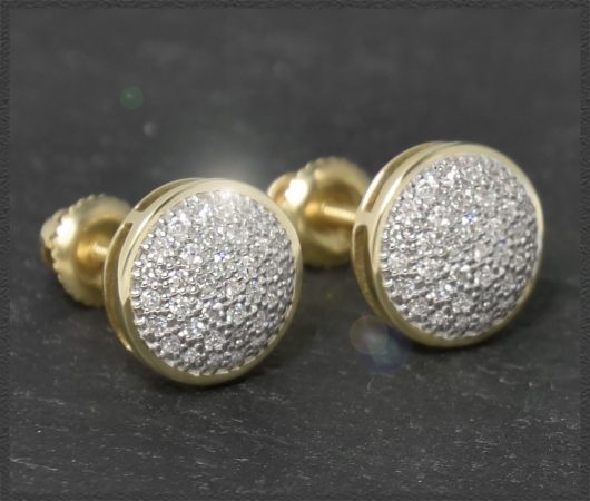 10K Gold Ohrstecker mit 0,45ct Diamanten