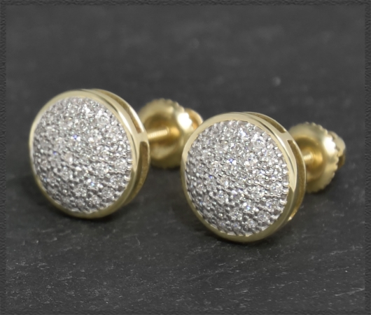 10K Gold Ohrstecker mit 0,45ct Diamanten