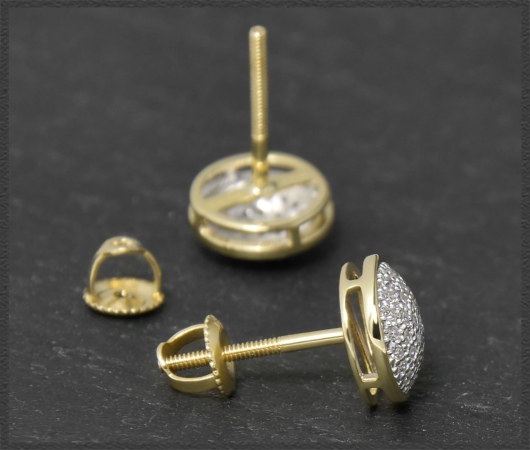 10K Gold Ohrstecker mit 0,45ct Diamanten