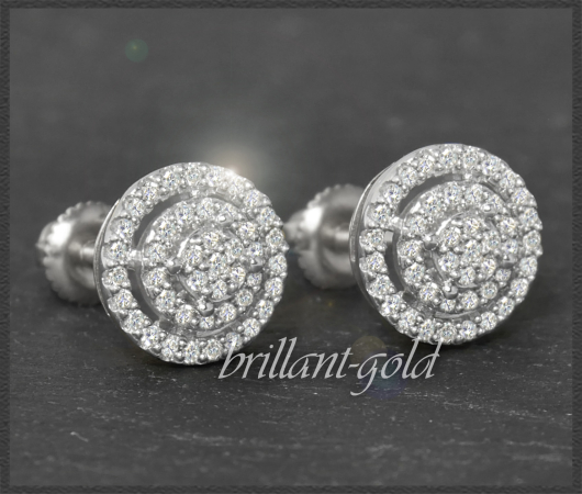 Diamant Ohrstecker mit 0,50ct, 10K Gold