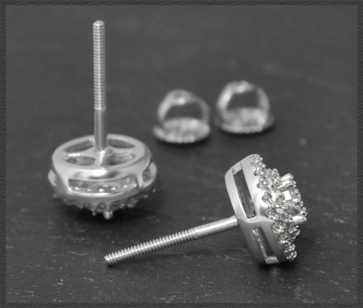 Diamant Ohrstecker mit 0,50ct, 10K Gold