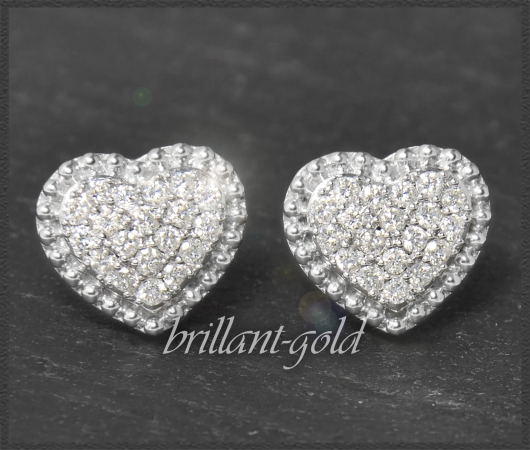 Diamant Stecker Herz 0,60ct Brillanten, 10K