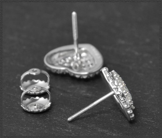 Diamant Stecker Herz 0,60ct Brillanten, 10K