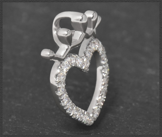 Diamant Herz Anhänger 0,40ct Brillanten, 10K Gold