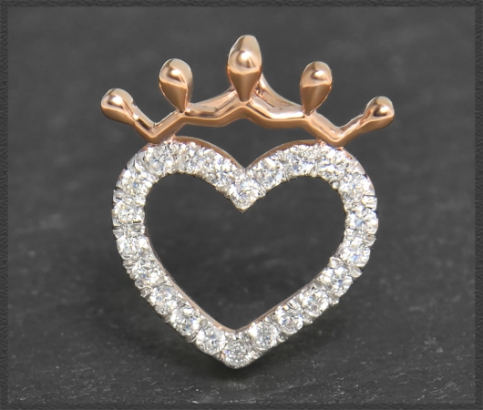 Diamant Herz Anhänger 0,40ct Brillanten, 10K Gold