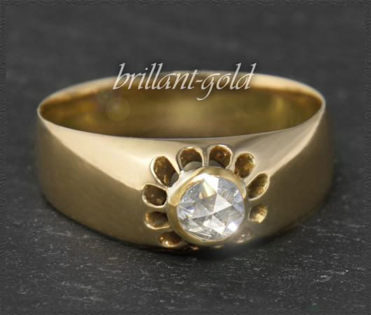 Diamant Ring 0,45ct, Antik Handarbeit um 1880