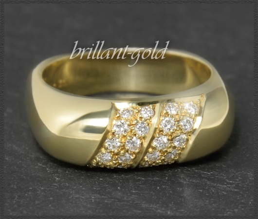 Diamant 585 Gold Ring, 0,36ct lupenrein & River