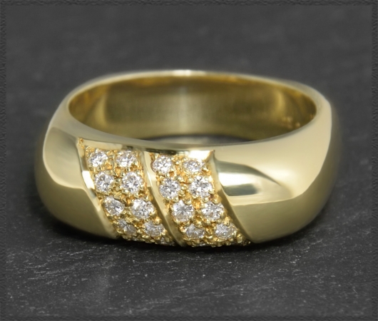 Diamant 585 Gold Ring, 0,36ct lupenrein & River