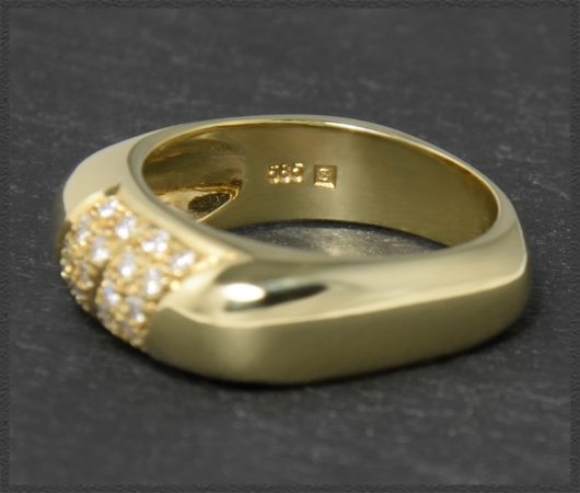 Diamant 585 Gold Ring, 0,36ct lupenrein & River