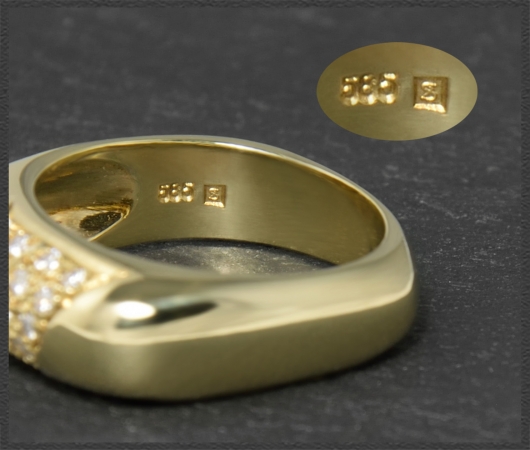Diamant 585 Gold Ring, 0,36ct lupenrein & River