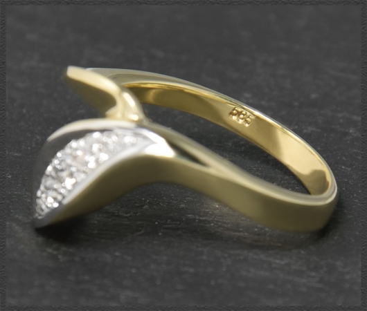 Diamant 585 Gold Cocktail Ring, 0,32ct Brillanten