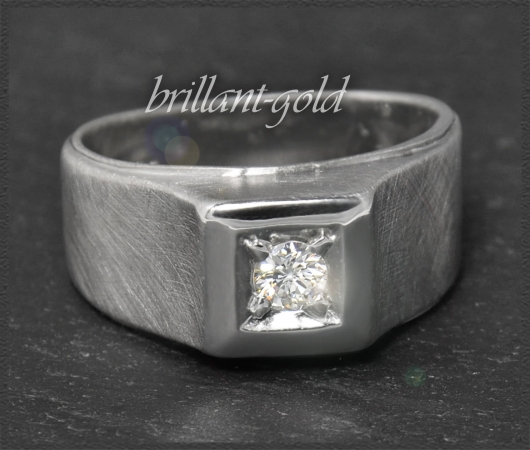 Diamant Ring, 0,14ct Brillant, aus 585 Weißgold