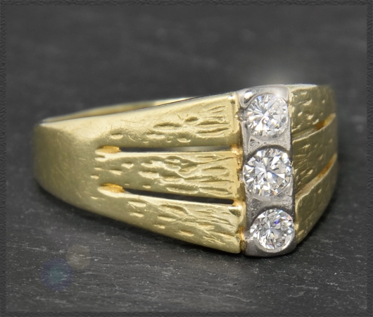 Diamant Ring 0,45ct Brillanten, Vintage um 1960