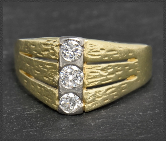 Diamant Ring 0,45ct Brillanten, Vintage um 1960