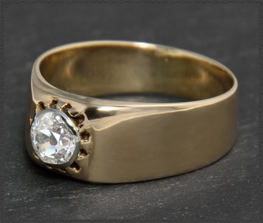 Antiker 0,75ct Diamant Ring, 750 Gold, um 1920