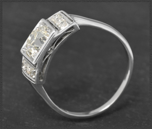 Antik Diamant Ring 2,05ct, Solitär mit 1,65ct , Gold & Platin