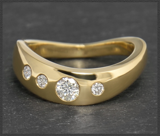 Diamant Ring mit 0,30ct Brillanten, 750 Gold