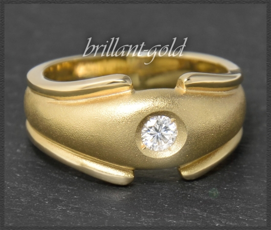 Diamant Ring, 0,15ct Brillant, 585 Gold Bandring