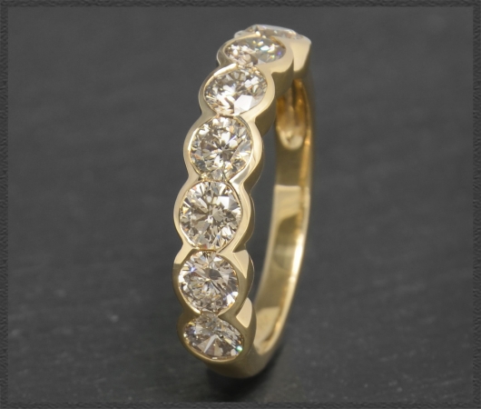 Diamant Ring 2,50ct champagner Brillanten, 585 Gold