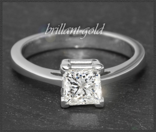 Diamant 585 Gold Ring, Princess 1,05ct Solitär